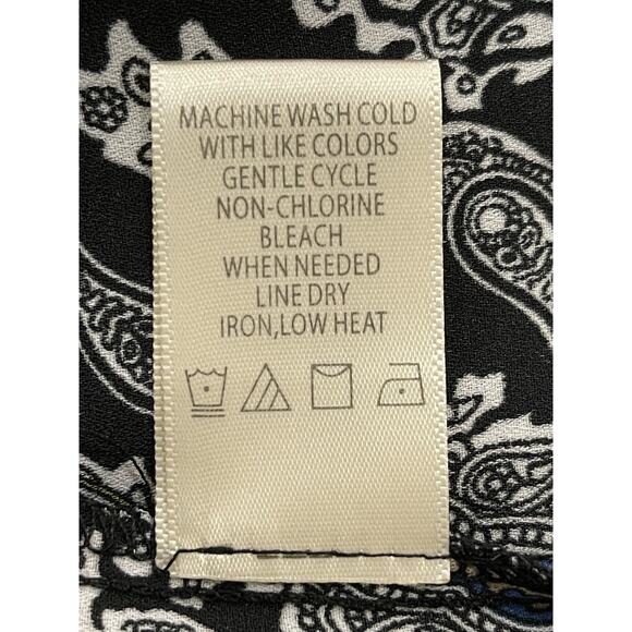 Max Studio Womens Paisley Open Front Kimono Jacket Cardigan Swim Cover Small - Picture 7 of 7